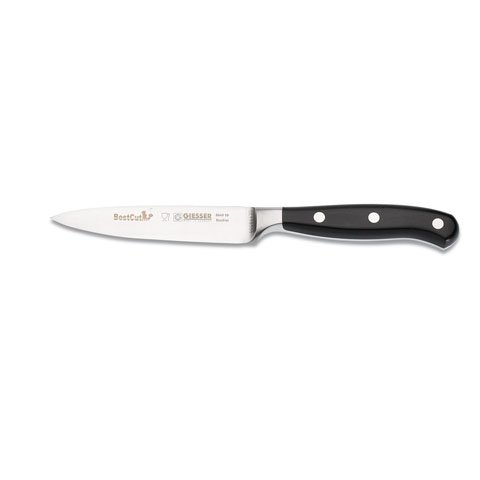 Giesser Paring Knife 10cm With Forged Blade, Plastic Handle Black, Best Cut