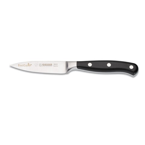 Giesser Paring Knife 8cm With Forged Blade, Plastic Handle Black, Best Cut