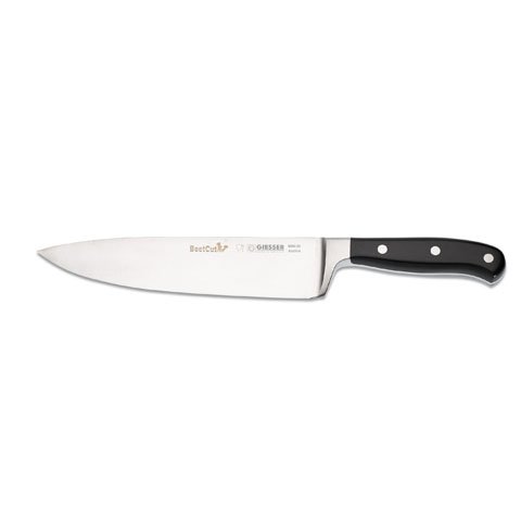 Giesser Chef Knife 20cm With Forged Blade, Best Cut, Plastic Handle Black