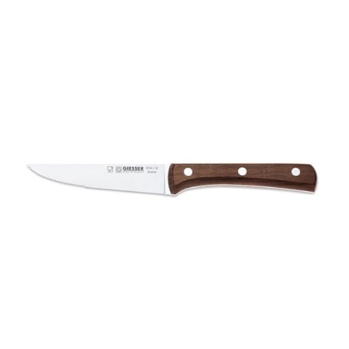 Giesser Steak Knife 12cm With Serrated Edge, Palisander Wooden Handle