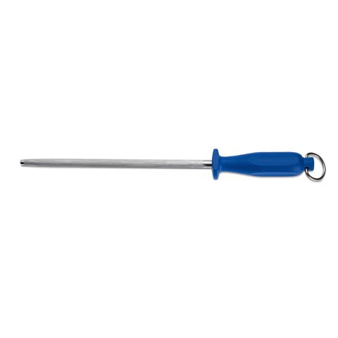 Giesser Sharpening Steel 25cm Round Standard Cut, Nylon Handle Blue