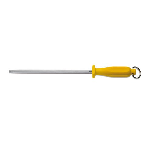 Giesser Sharpening Steel 25cm Round Standard Cut, Nylon Handle Yellow