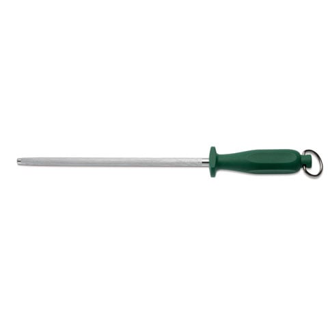 Giesser Sharpening Steel 25cm Round Standard Cut, Nylon Handle Green