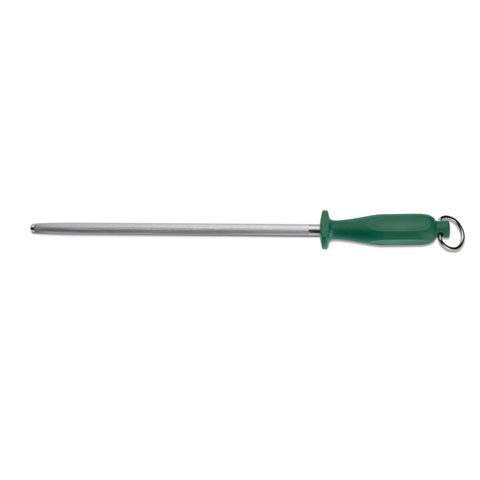Giesser Sharpening Steel 31cm Round Standard Cut, Nylon Handle Green