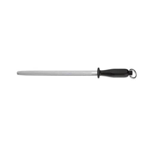 Giesser Sharpening Steel 31cm Oval Standard Cut, Nylon Handle Black