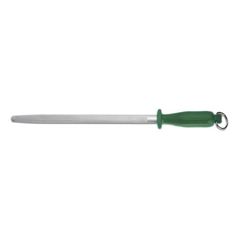 Giesser Sharpening Steel 31cm Oval Standard Cut, Nylon Handle Green