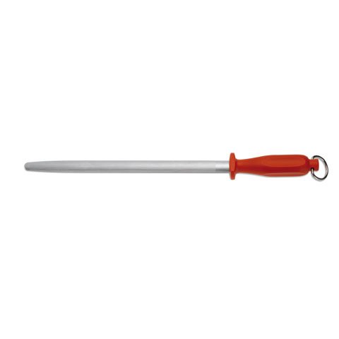 Giesser Sharpening Steel 31cm Oval Standard Cut, Nylon Handle Red