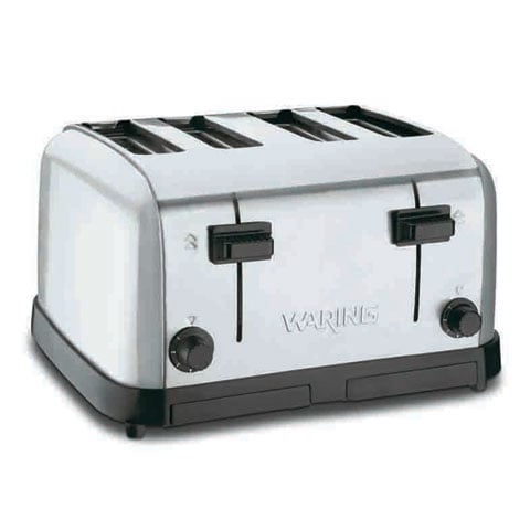 Waring 4-Slots Toaster, Slot Width 1.3/8"