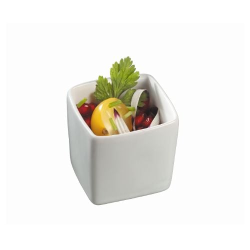 Solia Ceramic Square Mini Cube Dish L4.7xW4.7xH4.3cm, 60ml, White