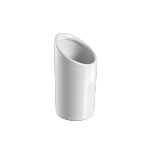 Solia Ceramic Round Truncated Tube Mini Idish Ø4.4xH8.2cm, 60ml, White