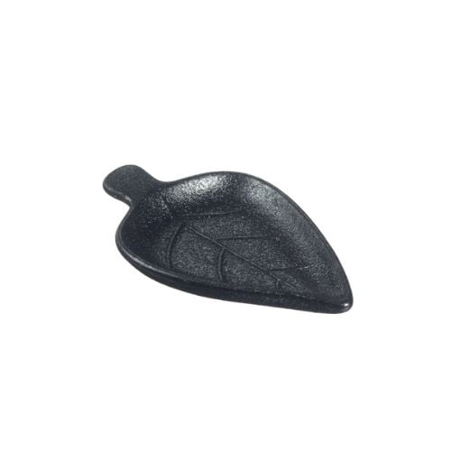 Solia Ceramic Mini Leaf Dish L9.6xW6xH1.3cm, Black