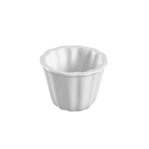 Solia Ceramic Round Cannele Mini Dish Ø6.1xH4.6cm, 53ml, White
