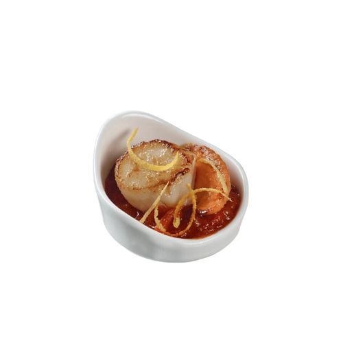 Solia Ceramic Pasta Tortellini Mini Dish L6.5xW6xH3.4cm, 14ml, White