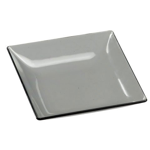 Solia Disposable Mini Plate Fluid ,Smoked Grey, 20Pcs/Pkt