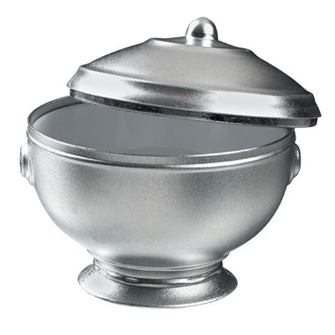 Solia Tureen With Lid 45ml Silver-White, 24Pcs/Pkt