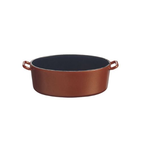 Solia Eskoffie Polystyrene Oval Cooking Pot L8.2xW4.5xH2.6cm, 45ml, Copper/Black, 24pieces/packet, 10packets/carton