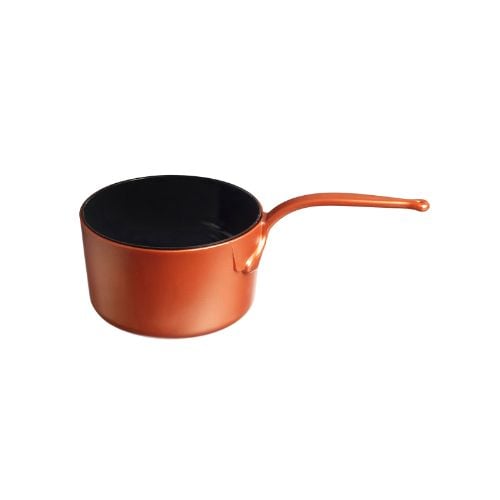 Solia Eskoffie Polystyrene Mini Frying Pan Ø6.95xH4.4cm, 120ml, Copper/Black, 12pieces/packet, 7packets/carton