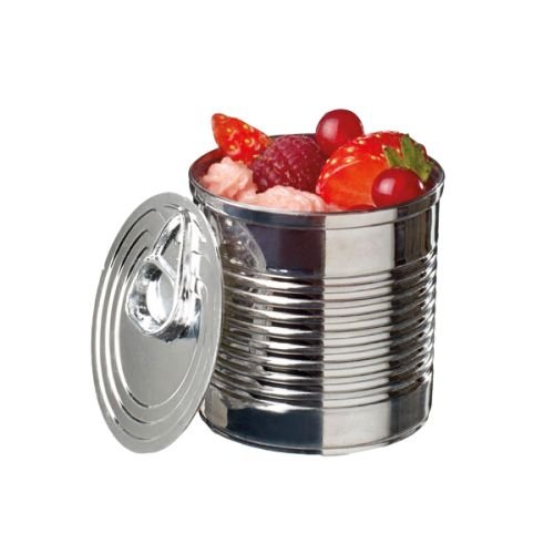Solia PS Silver Tin Can With Lid 60ml,25Pcs/Pkt