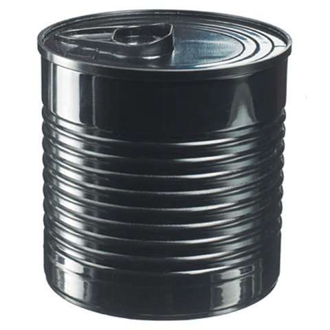 Solia PP Black Tin Can With Lid 60ml, 25Pcs/Pkt