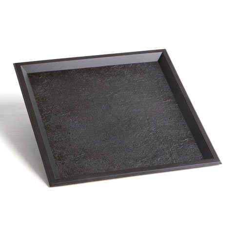 Solia PS Black Slate Tray L24xW24xH1.1cm, 10Pcs/Pkt