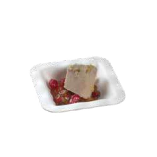 Solia Sugarcane Pulp Biodegradable Square Mini Dish L6.9xW6.9xH1.6cm, 50Pcs/Pkt, 40Pkts/Ctn