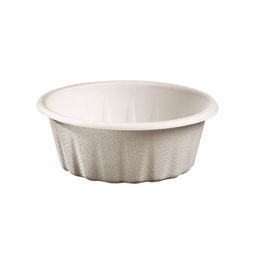 Solia Sugarcane Pulp Striped Ramekin  Ø10.3xH3.9cm, 200ml, 100pieces/packet, 12packets/carton