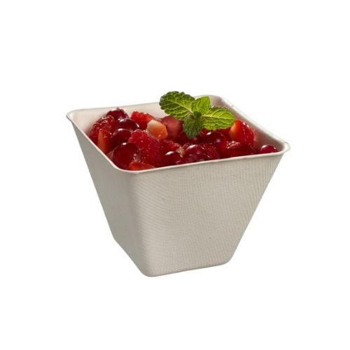 Solia Sugarcane Pulp Biodegradable Emeraude Pe Tpt Coating L8xW8xH6.3cm, 220ml, 30Pcs/Pkt, 12Pkts/Ctn