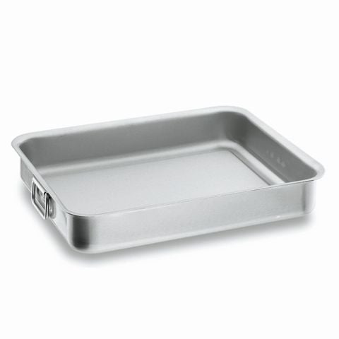 Lacor 18-10 Stainless Steel Heavy-Duty Roast Pan With Movable Handles L40xW30xH8cm