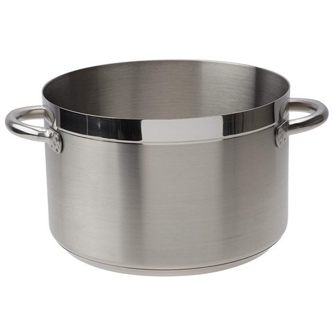 Lacor Chef Luxe 18-10 Stainless Steel High Casserole (Without Lid) Ø28xH17.5cm, 10.7L