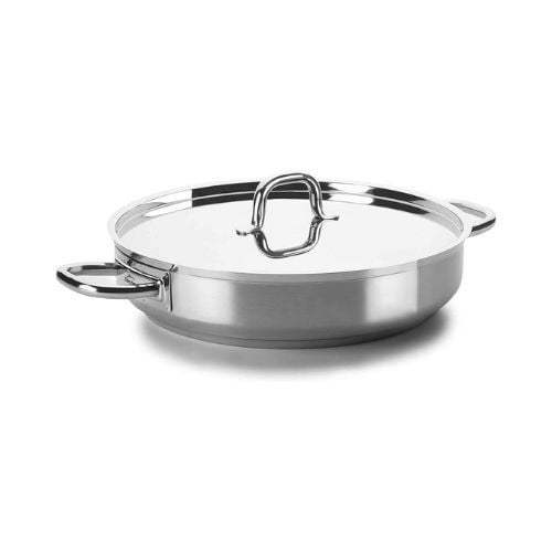 Lacor Chef Luxe Stainless Steel Frying Dish With 2 Handles (Without Lid) Ø36xH7cm, 7L