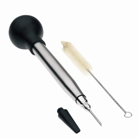 Lacor Stainless Steel Baster With Syringe & Cleaning Brush