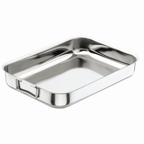 Lacor Stainless Steel Roast Pan With Movable Handles L30xW22xH5cm