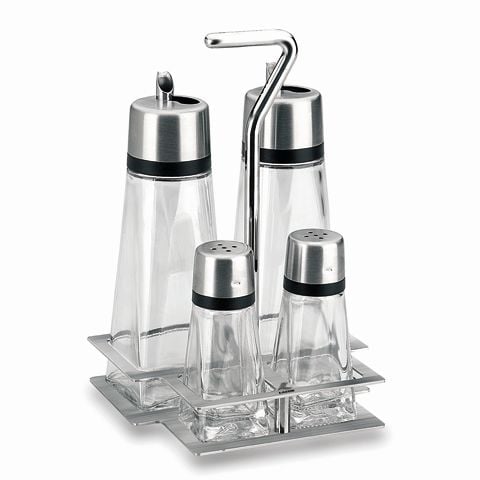 Lacor Glass Square Condiment Set Of 5Pcs