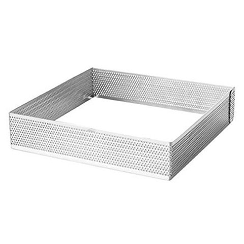 Lacor Stainless Steel Perforated Square Cake Ring L16xW16xH2cm