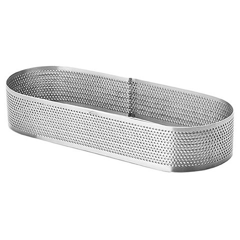 Lacor Stainless Steel Perforated Oval Cake Ring L7xW20xH2cm