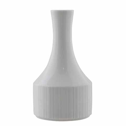 Patra Relief Bud Vase 12cm, White