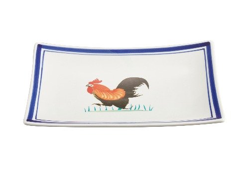 Rooster Series Rectangular Plate 8"