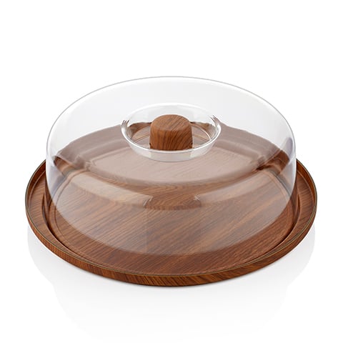 Evelin Round Cake Serving Tray With Cover Ø23cm