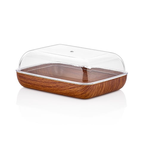 Evelin Multi Purpose Dish With Clear Cover L13.5 x W10cm