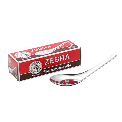 Zebra Stainless Steel Chinese Spoon (L)