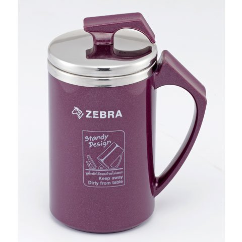 Zebra Double Wall Mug 450ml, Purple, Zelect