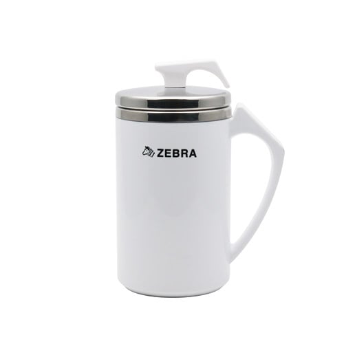 Zebra Double Wall Mug 450ml, White, Zelect