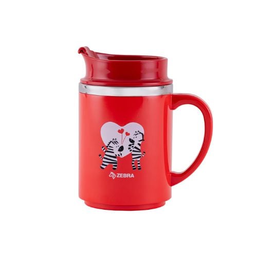 Zebra Stainless Steel Double Wall Mug Ø8xH13cm, 350ml, Red , Prima V