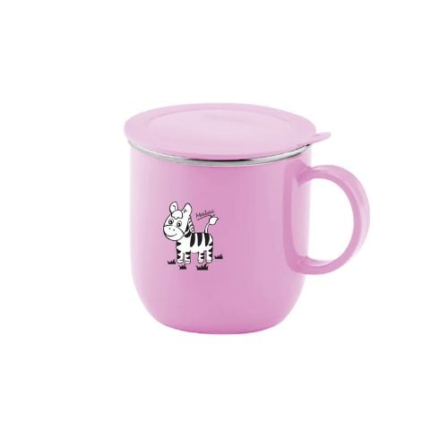 Zebra Kiddy Cup With Lid, Pink