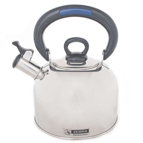 Zebra Stainless Steel Whistling Kettle 3000ml, Major