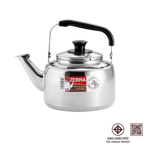 Zebra Stainless Steel Whistle Kettle 4.5Ltr, Classic