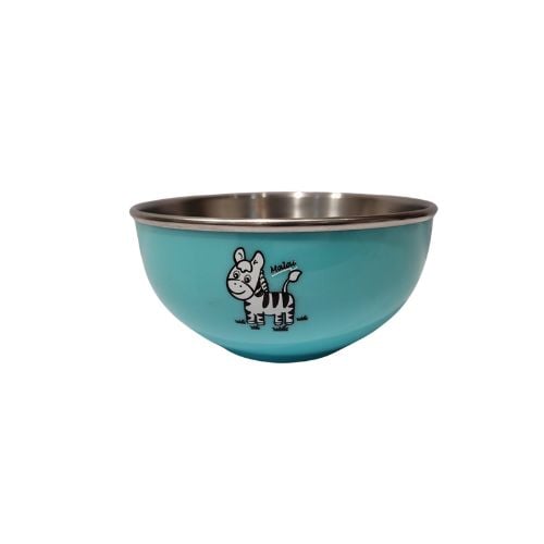 Zebra Stainless Steel Colour Bowl With Pad 11cm, Mint