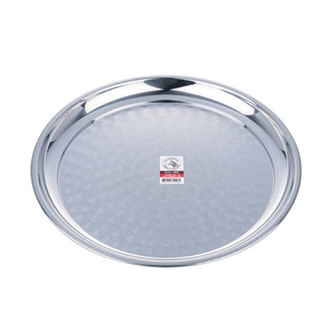 Zebra Stainless Steel Round Tray 12"