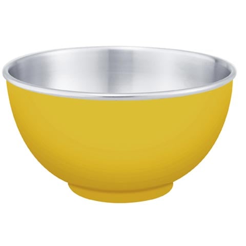 Zebra Stainless Steel Colour Bowl 15cm, Yellow