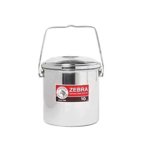 Zebra Stainless Steel Loop Hdle Pot 10cm With Auto Lock, Lid & Insert